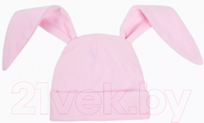 Шапочка для малышей Amarobaby Nature Essence Bunny / AB-OD22-NE16Bu/06-40 (розовый)