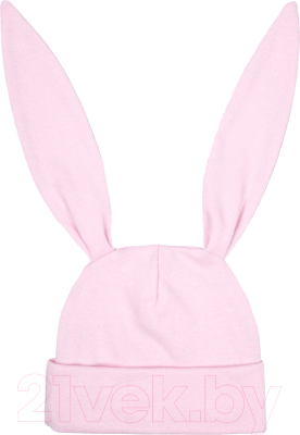 Шапочка для малышей Amarobaby Nature Essence Bunny / AB-OD22-NE16Bu/06-42 (розовый)