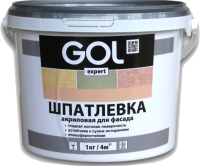 Шпатлевка готовая GOL Expert Фасадная акриловая (1.5кг) - 