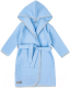 Халат детский Amarobaby Waffle с капюшоном / AB-OD22-WAF2502/19-110 (голубой, р. 110) - 