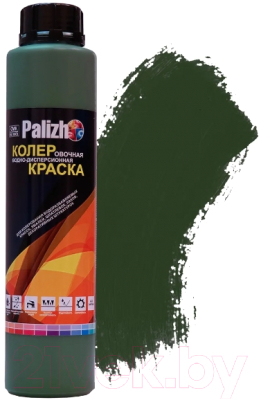 Колеровочная краска Palizh Интерьер/фасад (750мл, темно-зеленый)