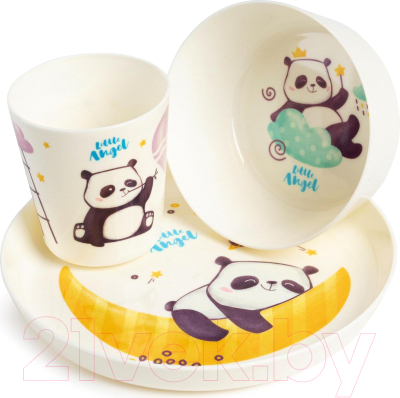 Набор посуды для кормления Lalababy Play With Me. Panda / LA1105