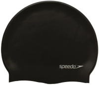 Шапочка для плавания Speedo Plain Flat Silicon Cap / 8-70991 0001 (черный) - 