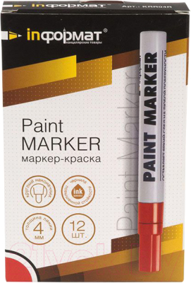 Маркер-краска inФормат Paint Professional RR04R (красный)