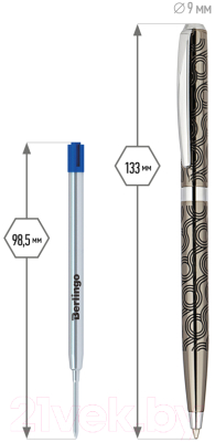 Ручка шариковая имиджевая Delucci Motivo / CPs_11400 (синий)