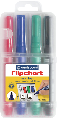 Набор маркеров Centropen Flipchart 8550/04 (4шт)