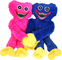 Набор мягких игрушек SunRain Хаги Ваги и Киси Миси 25см (малиновый/темно-синий) - 