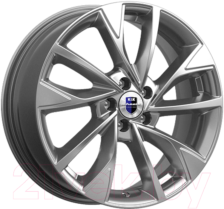 Литой диск K&K Роквуд (KC900) 17x7" 5x108мм DIA 65.1мм ET 33мм Дарк платинум