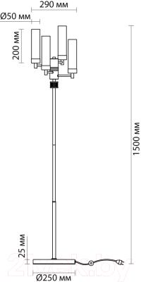 Торшер Lumion Kamilla 5275/4F