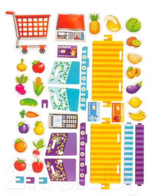 Магазин игрушечный WoodLand Toys Овощи и фрукты. Супермаркет / 370103