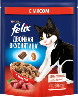 Сухой корм для кошек Felix Двойная вкуснятина с мясом (200г) - 