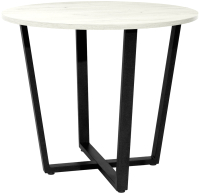 Обеденный стол Millwood Лофт Орлеан Л18 D90 (дуб белый Craft/металл черный) - 