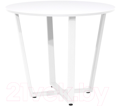 Обеденный стол Millwood Лофт Орлеан Л18 D90 (белый/металл белый)