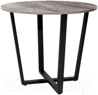 Обеденный стол Millwood Лофт Орлеан Л18 D90 (сосна пасадена/металл черный)
