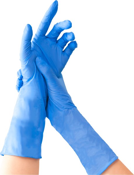 Перчатки одноразовые Nitrile Gloves Long NitrileExam усиленные с удлиненной манжетой (S, 100шт)