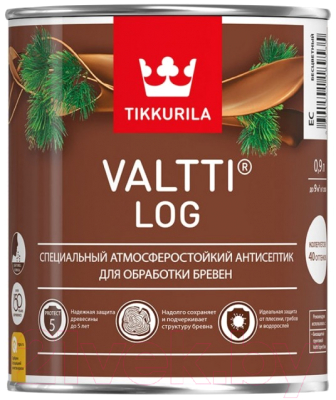 Изображение товара Антисептик для древесины Tikkurila Valtti LOG EC (900мл)