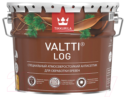 Изображение товара Антисептик для древесины Tikkurila Valtti LOG EC (9л)