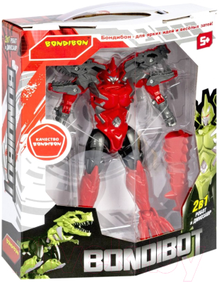 Робот-трансформер Bondibon Красный тираннозавр / ВВ5604