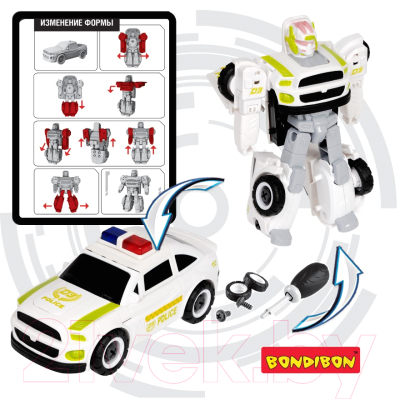 Изображение товара Робот-трансформер Bondibon Полиция / ВВ5610