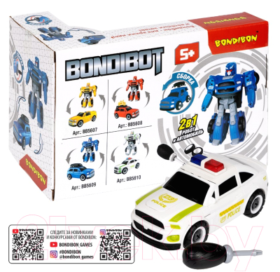 Изображение товара Робот-трансформер Bondibon Полиция / ВВ5610