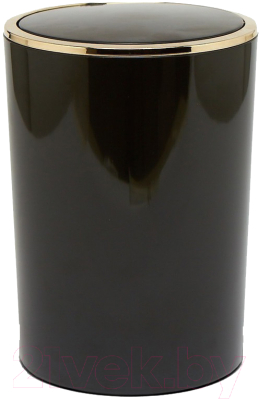 Мусорное ведро Primanova Lenox M-E35-06-A (черный/золото)