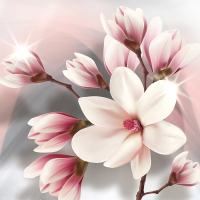 Фотообои листовые Vimala Розовая магнолия (270x300) - 