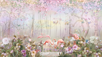 Фотообои листовые Vimala Фламинго в лесу (270x400) - 