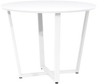 Обеденный стол Millwood Лофт Орлеан Л18 D100 (белый/металл белый) - 