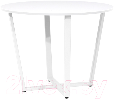 Обеденный стол Millwood Лофт Орлеан Л18 D100 (белый/металл белый)