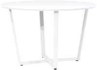 Обеденный стол Millwood Лофт Орлеан Л18 D120 (белый/металл белый) - 