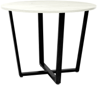 Обеденный стол Millwood Лофт Орлеан Л18 D100 (дуб белый Craft/металл черный) - 