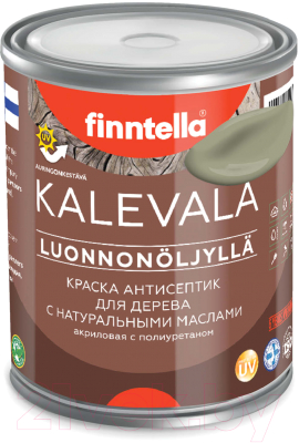 Краска Finntella Kalevala Матовая Khaki / F-13-1-1-FL022 (900мл, серо-зеленый)
