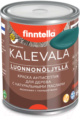 Краска Finntella Kalevala Матовая Malakiitti / F-13-1-1-FL035 (900мл, темно-бирюзовый)
