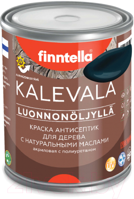Краска Finntella Kalevala Матовая Ukonilma / F-13-1-1-FL008 (900мл, темно-сине-зеленый)