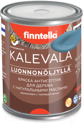 Краска Finntella Kalevala Матовая Terassininen / F-13-1-1-FL013 (900мл, пастельный синий)