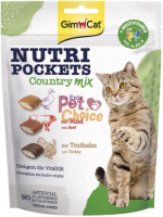 

Лакомство для кошек GimCat, Nutri Pockets Кантри микс утка, говядина, индейка 419183