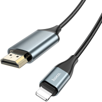 Кабель Hoco UA15 Lightning - HDMI (2м, металлик) - 