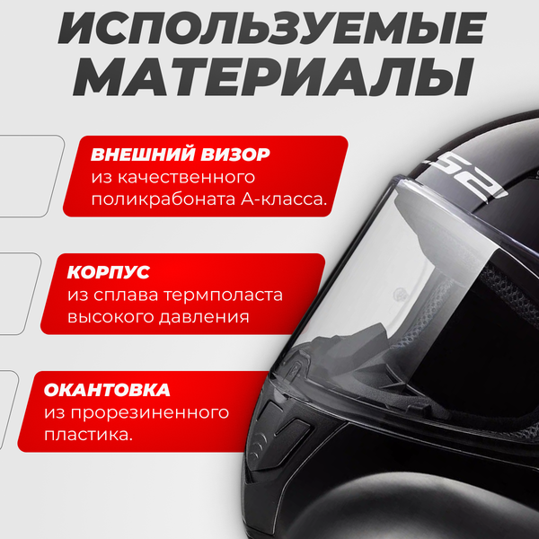 Мотошлем LS2 FF353 Rapid Solid (2XL, черный)
