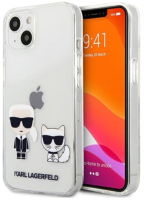 

Чехол-накладка Karl Lagerfeld, Ikonik + Choupette Transparent для iPhone 13 Mini / KLHCP13SCKTR