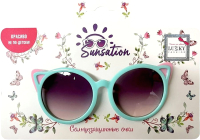 Очки солнцезащитные Lukky Кошечка / Т22453 (бирюзовый/розовый) - 