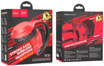 Беспроводные наушники Hoco W30 (красный)