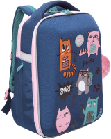 Школьный рюкзак Grizzly Rap-290-7 (синий) - 
