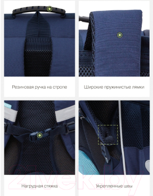 Изображение товара Школьный рюкзак Grizzly RAm-284-1 (синий)