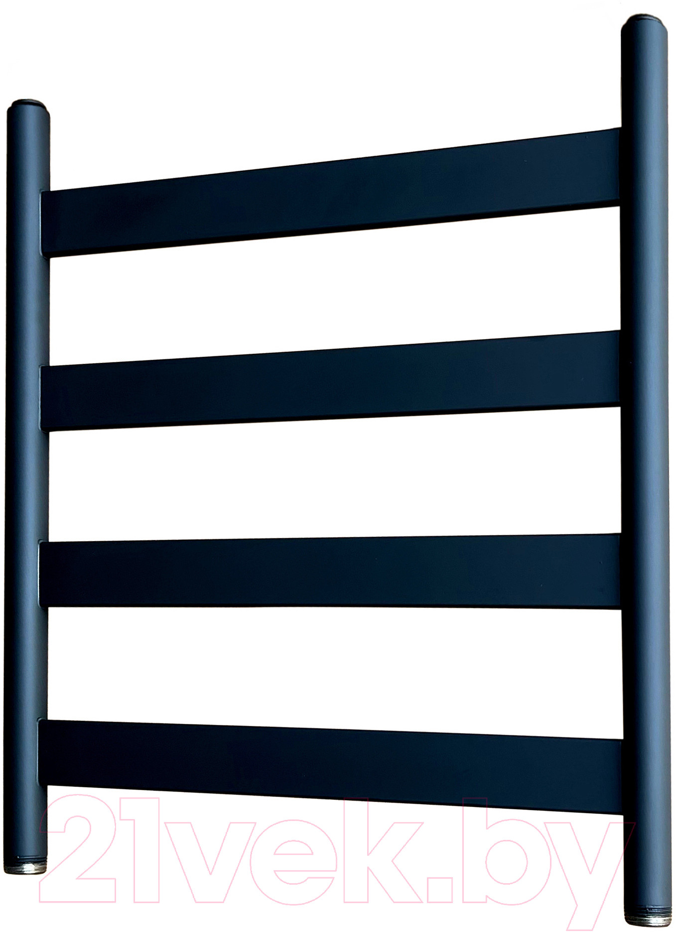 Полотенцесушитель водяной Ростела Престиж 50x60/4 (1") (черный, нижнее подключение) — фото 3