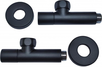 

Вентильный кран, Угловой 1/2"x1/2" ш/ш Ral 9005