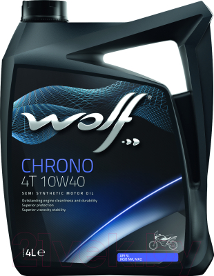 Моторное масло WOLF Chrono 4T 10W40 / 29185/4 (4л)