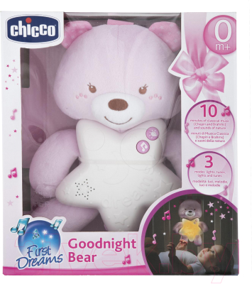 Подвеска на кроватку Chicco Медвежонок / 91561 (розовый)