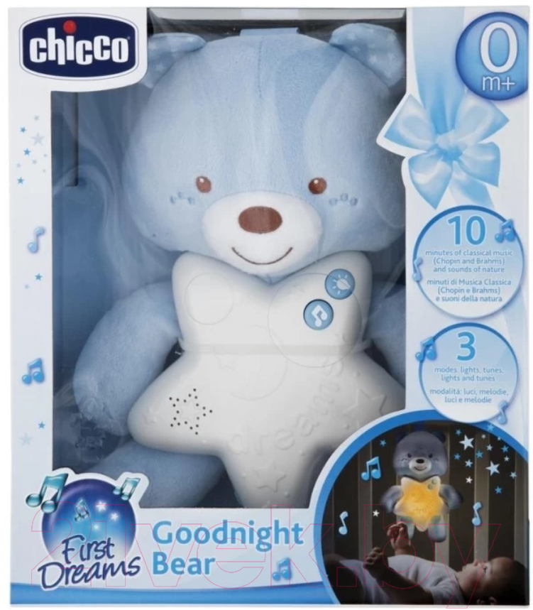 Подвеска на кроватку Chicco Медвежонок / 91562 (голубой) — фото 3