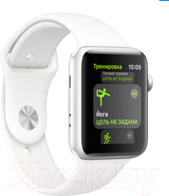 Умные часы Apple Watch Series 3 42mm / MTF22 (алюминий серебристый/белый)