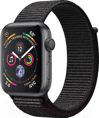 Умные часы Apple Watch Series 4 40mm / MU672 (алюминий серый космос/нейлон черный)